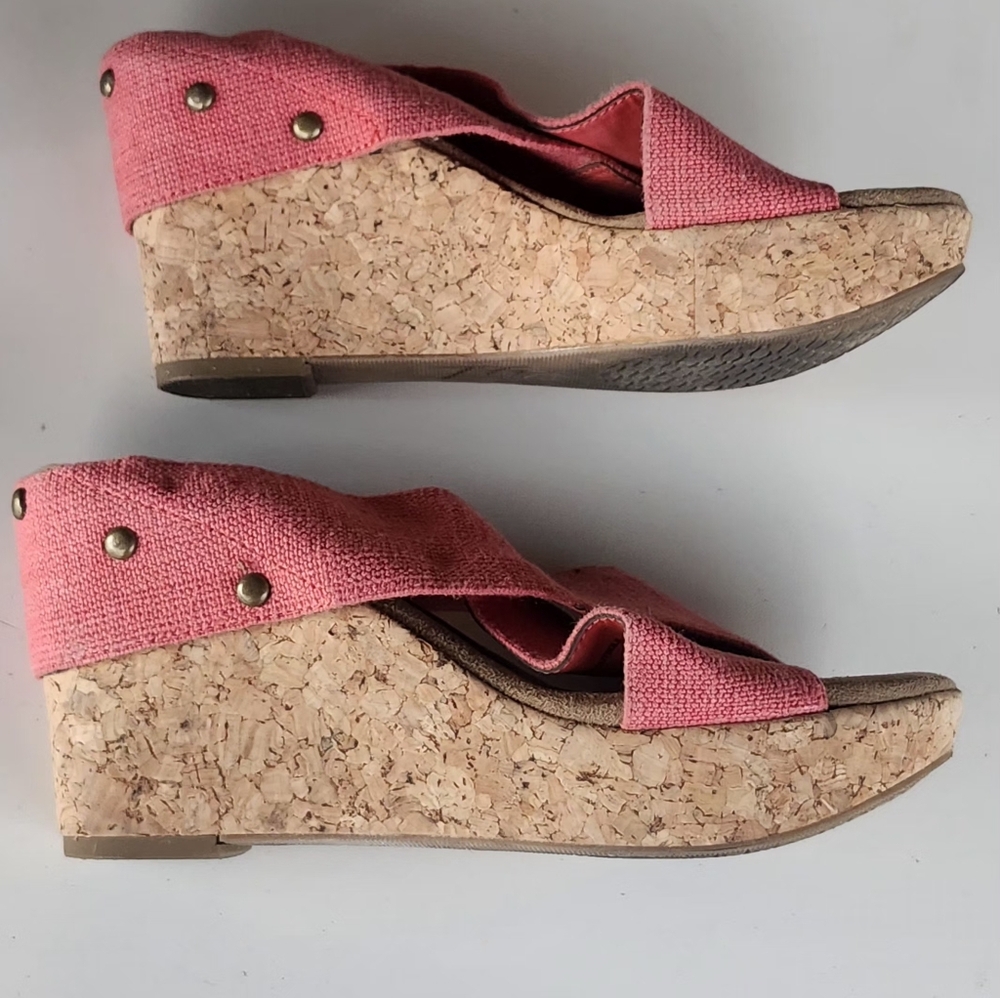 Merona Pink Cork Wedge Sandals